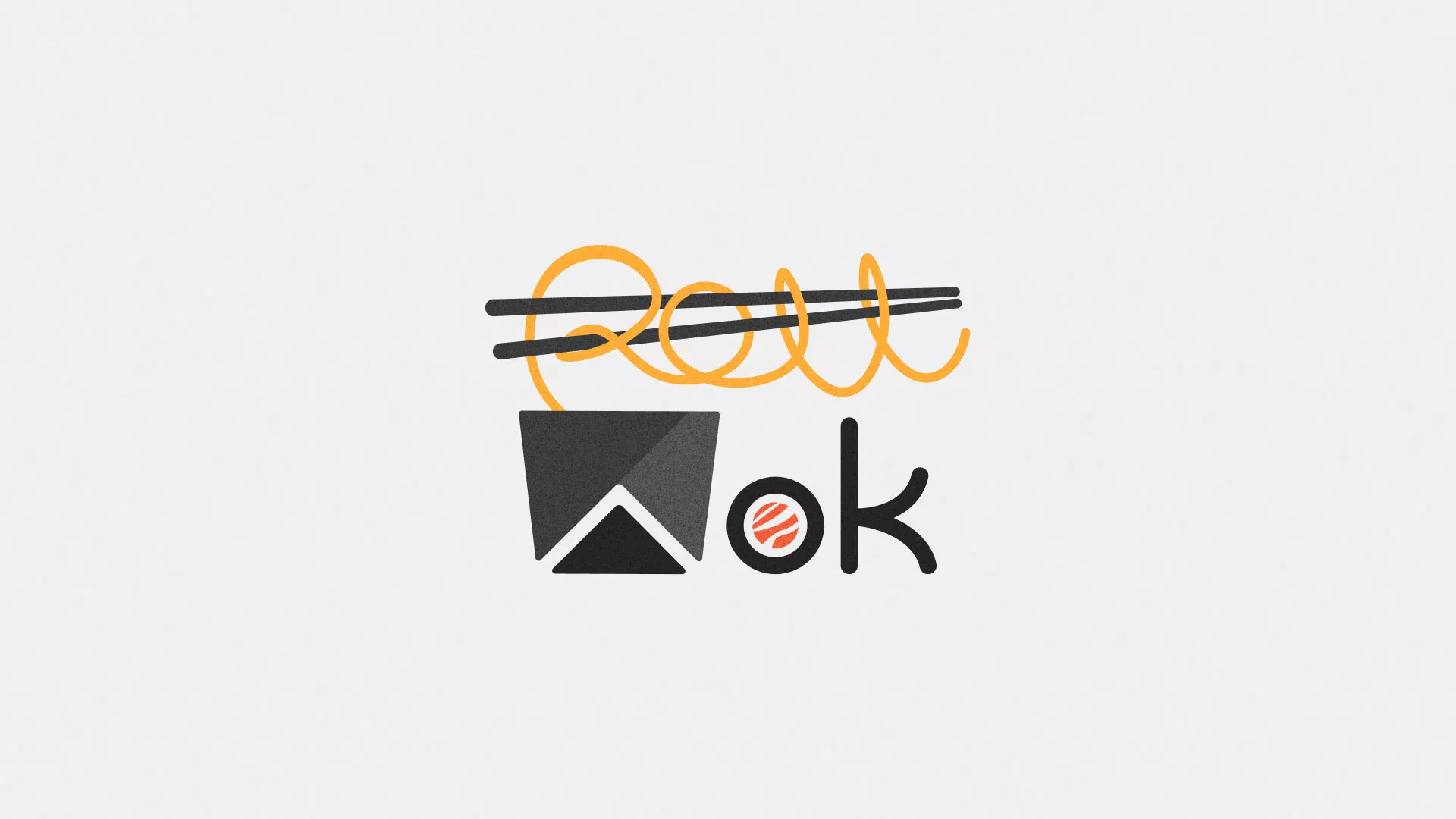 Разработка логотипа суши-бара «Roll Wok Club» в Татарске